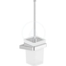 Ravak Koncept 10° X07P330 TD 410.00 Držiak s nádobkou a WC kefou chróm, sklo