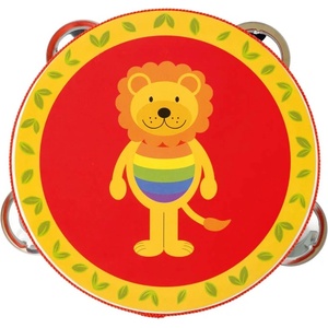 Orange Tree Toys Дървен музикален инструмент Orange Tree Toys - Тамбурина, лъв (OTT14226) - ozone