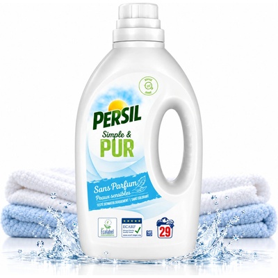 Persil Simple & PUR Sans Parfum Gel na praní bílého a barevného prádla bez parfémů 29 PD