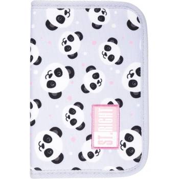 ST.RIGHT Ученически несесер St. Right Grey Panda - 1 отделение с 2 крила (655319)