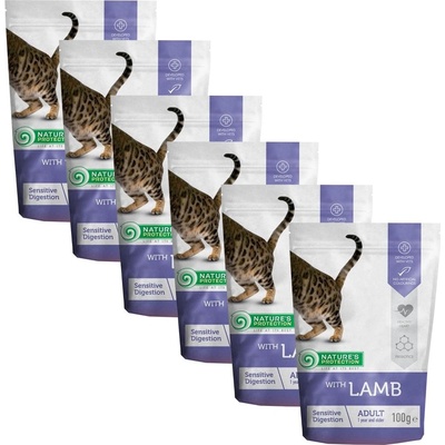 Nature's Protection котка възрастен чувствителна храносмилателна агне 6 x 100 г