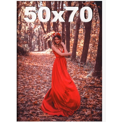 RÁMEČEK NA FOTOGRAFIE 50x70 BÍLÝ B2 Velký Fotorámeček Foto Plakát Závěsná MDF