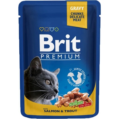 Brit Premium Cat Salmon & Trout 24 x 100 g