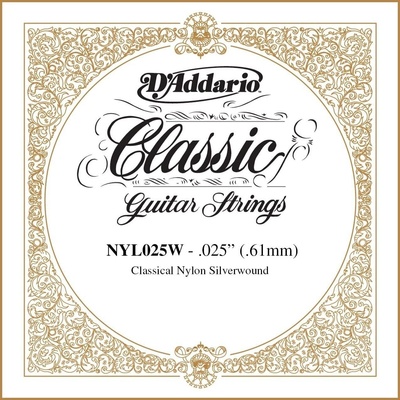 D'Addario NYL025W Единична струна за китара (NYL025W)