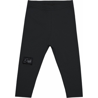 Esito Rostoucí žebrované legíny Color Black černá