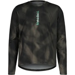 Maloja Мъжка фланелка с дълъг ръкав за колоездене Maloja AmerlingM. Cycling jersey - Deep Black Papermountains (056-4223-0111)