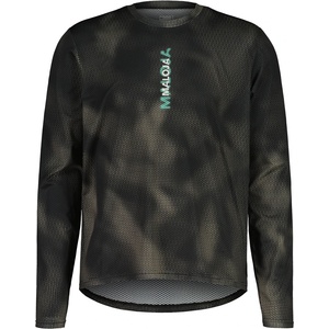 Maloja Мъжка фланелка с дълъг ръкав за колоездене Maloja AmerlingM. Cycling jersey - Deep Black Papermountains (056-4223-0111)