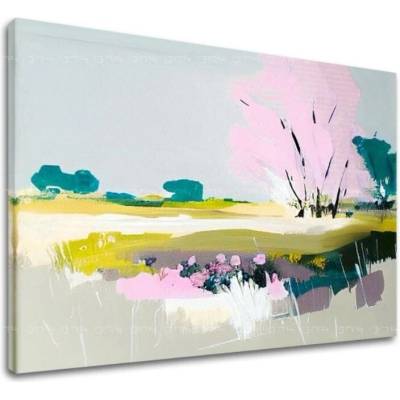 Krajinka na plátne Abstraktný deň v prírode - 30x40 cm