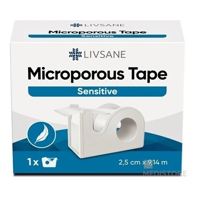 LIVSANE Mikroporézna páska Sensitive 2,5 cm x 9,14 m 1 ks