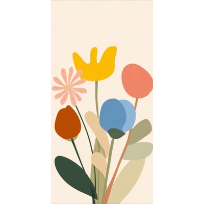 Takoy Panel na ušití rychleschnoucí osušky 80x160 květiny minimal 2