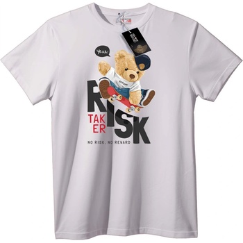 NOONEBRAND Тениска Рисков Скейт Мечок - 7XL, White