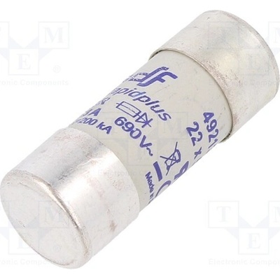 DF ELECTRIC 492138 Pojistka: tavná; gR; 63A; 690VAC; 445VDC; 22x58mm