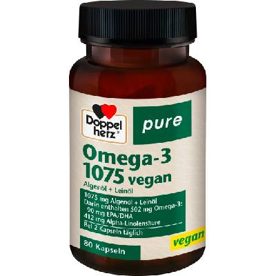 Doppelherz pure Omega-3 1075 vegan - 80 капсули
