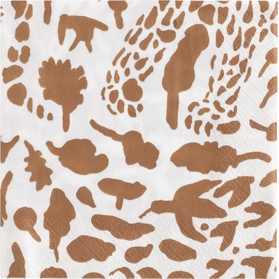 Iittala Хартиени салфетки Oiva Toikka Cheetah 33 x 33 см кафяви (1061268)