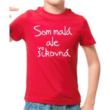 Fajntričko Kids detské tričko Som malá, ale šikovná červená