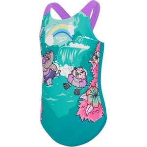 Speedo Цял бански girls learn to swim printed crossback (8-00314218254)