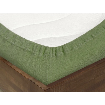Dreamy Linens Plachta froté napínacia olivovo zelená 70x140