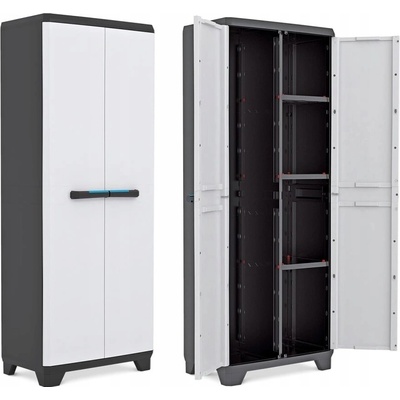 KIS LINEAR UTILITY skriňa 68x39x173cm sivá/čierna