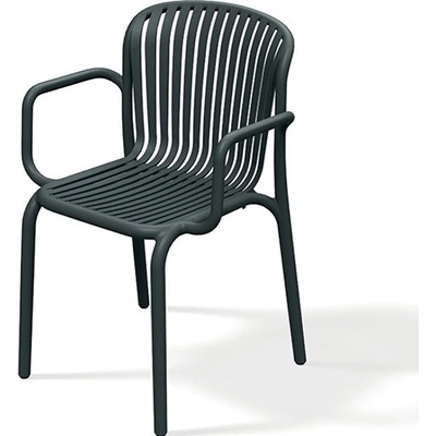 Prosperplast Zahradní židle s područkami Brene, uhelná