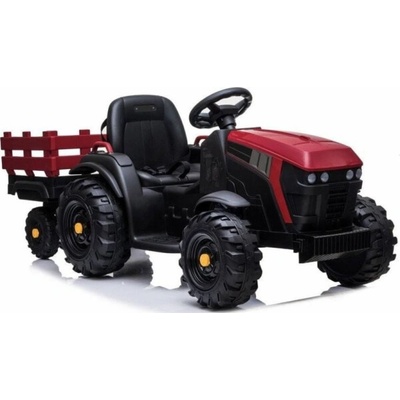 Lean Cars BDM0925 Bateriový traktor s přívěsem červená