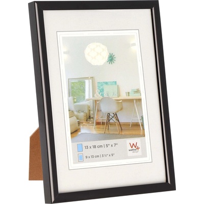 walther design picture frame black 50 x 70 cm with artificial glass, New Lifestyle plastic frame KVX070B
