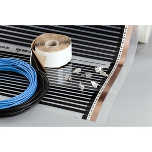 HEATING FLOOR your warm comfort® Комплекти basic за подово отопление, 220 Вт/кв. м, инфрачервено отоплително фолио, ширина на фолиото 50, 80 и 100 см (00122)