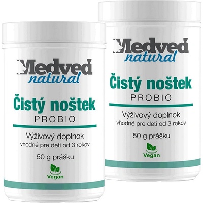 Medveď natural 2x Čistý noštek PROBIO 2 x 50 g Probiotický prášok pre deti