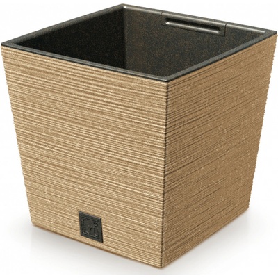 Prosperplast Květináč FURU SQUARE LOW ECO WOOD 29,5cm naturo