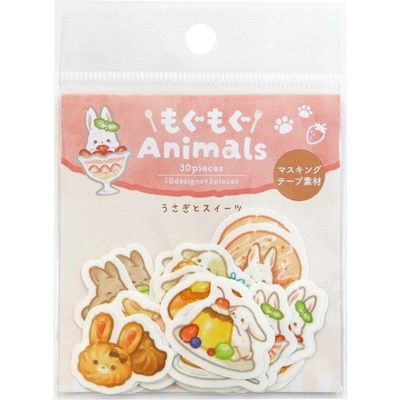 Saien Munching Animals Stickers Bunny & Sweets