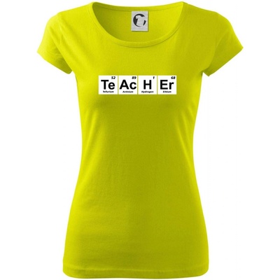 Periodická tabulka Teacher Pure dámske tričko Limetková