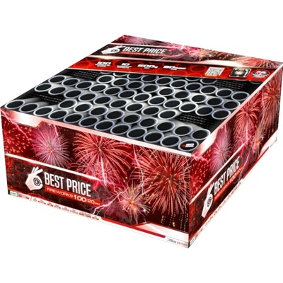 Kompaktný ohňostroj Best price multi shape 100 rán 20 mm