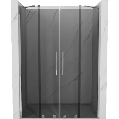 Mexen Velar Duo плъзгащи се душ врати 140 см, графит, хром - 871-140-000-42-01 (871-140-000-42-01)