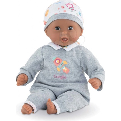 Corolle Bebe Calin Marius s čiernymi klipkajúcimi očami a fazuľkami 30 cm