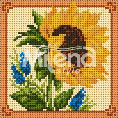 Milena Style Гоблен с щампа Слънчоглед в рамка с конци Ariadna