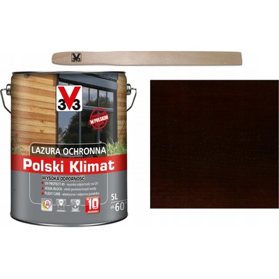 Ochranná lazura s vysokou odolností V33 37683 5 l tmavý ořech