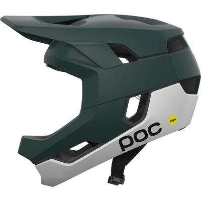 POC Full Face каска POC Otocon Race MIPS Bike helmet - Pargasite Green Matt / Hydrogen White Matt - размер M 55-58 cm (851-1176-0712)