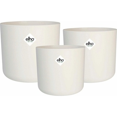 elho Sada kvetináčov b.for soft round white 14 cm, 16 cm, 18 cm - 1 sada