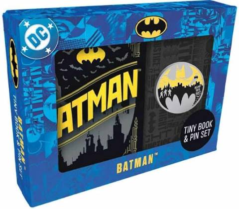 DC COMICS BATMAN TINY BK & PIN SET