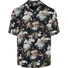 Urban Classics Viscose AOP Resort shirt blacktropical