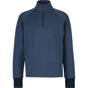 Stoic Детски вълнен пуловер Stoic Kid's MerinoFleece260 FlenSt. Half Zip Merino jumper - Dark Navy / Melange - размер 164 (EU) (704-5539-0116)