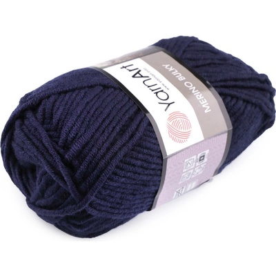 Pletací příze Merino bulky 100 g Varianta: 21 (583) modrá tmavá, Balení: 1 ks 42110/79188/229550