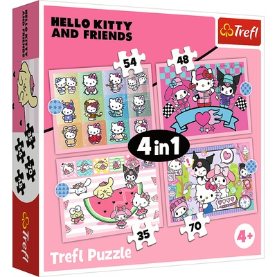 TREFL Hello Kitty a priatelia Sladké dobrodružstvo 35,48,54,70 dielov