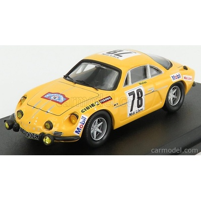 Trofeu Renault A110 Alpine N 78 Rally Criterium Des Cevennes 1969 B.wollek M.grandrive Žlutá 1:43