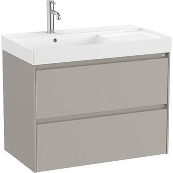 Roca Шкаф с 2 чекмеджета и умивалник с ляво разположение на купата, Ona, grey sand, 800 х 460 х 645 mm (A851692510)