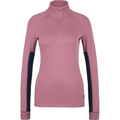 Stoic Дамско мериносово термобельо Stoic Women's MerinoSoft245 TuleboSt. Half Zip Merino shirt - Dark Orchid / Navy Blue - размер XL (916-5192-0215)