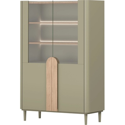 Nábytok Bogart Amilio 100 cm eukalyptus / dub baltic dune / úchytky dub prírodný