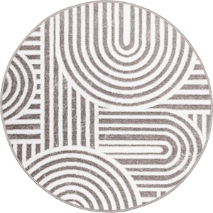Multidecor Кръгъл килим salamanca 100 см сив/бял (mu0110)