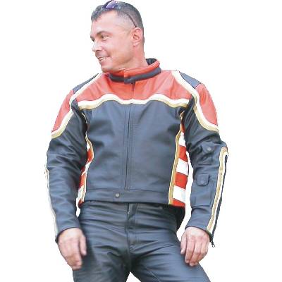 bunda F-M kožená na chopper barva: černá, Velikost: 52