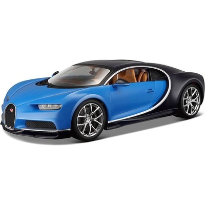 BburagoPlus Bugatti Chiron modrá 1:18
