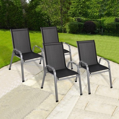 Avenberg křeslo Alina černošedé set 4 ks – Zboží Dáma